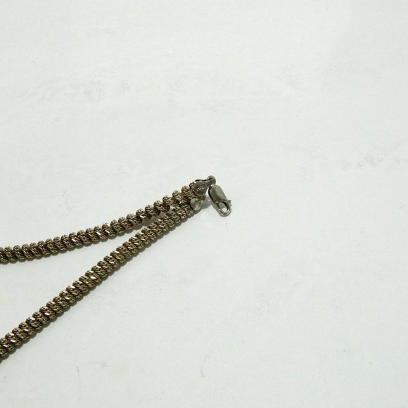 Vintage IBB Italy 925 Twisty Chain Necklace Diamond Cut - Picture 7 of 9